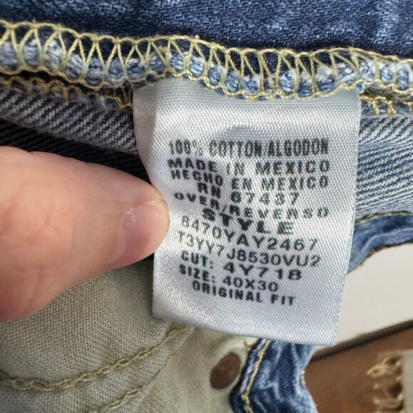 Ralph Lauren Ashmore Jeans Men 40x30 Blue Original Straight Classic Old Money - Picture 5 of 11